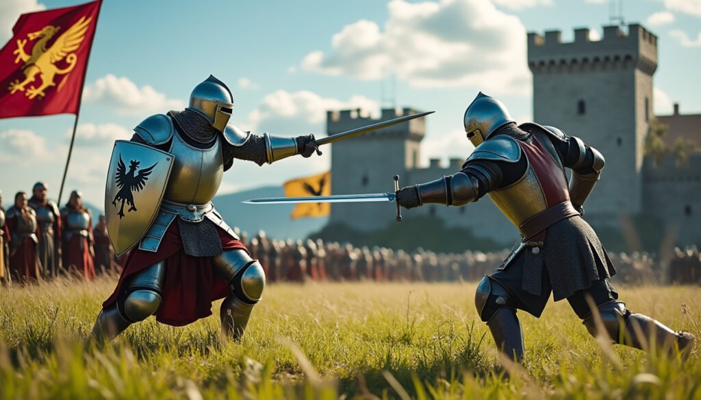 découvrez les règles du combat médiéval à travers un guide complet sur les techniques et stratégies employées par les chevaliers. apprenez comment les tactiques de bataille ont évolué et plongez dans l'univers fascinant des duels et des affrontements épiques.